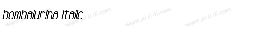 bombalurina italic字体转换